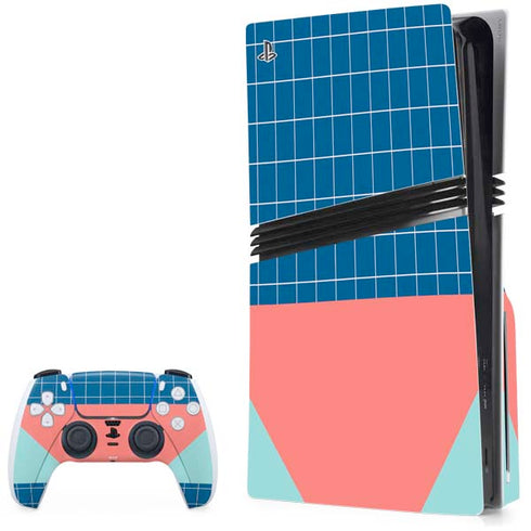 Checkered Split PS5 Pro Disk Bundle Skin