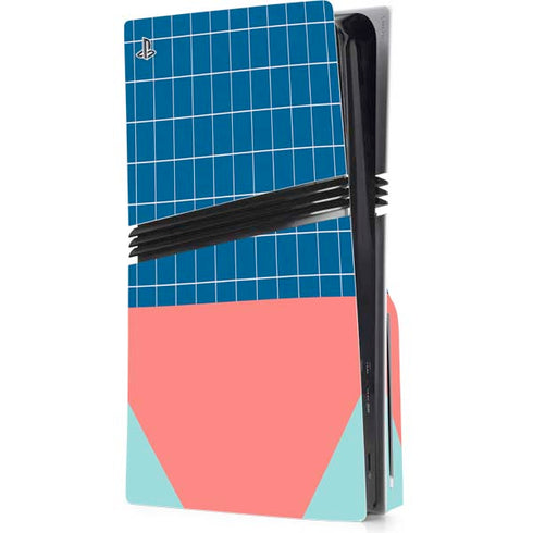 Checkered Split PS5 Pro Disk Console Skin
