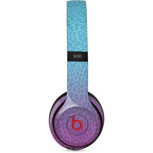 Cheetah Print Purple and Blue Beats Solo 3 Wireless Skin
