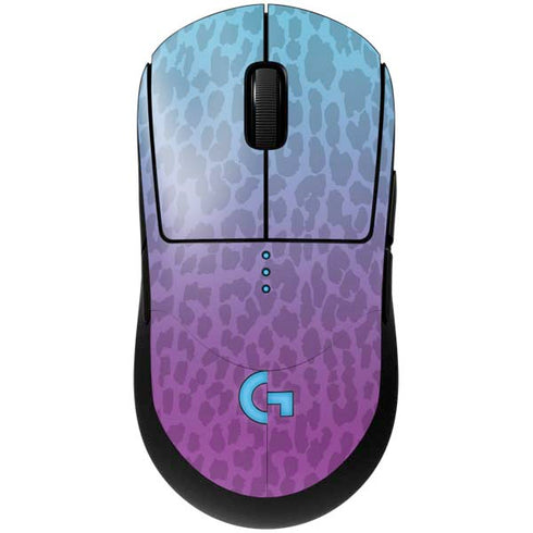Cheetah Print Purple and Blue G Pro Wireless Gaming Mouse Skin
