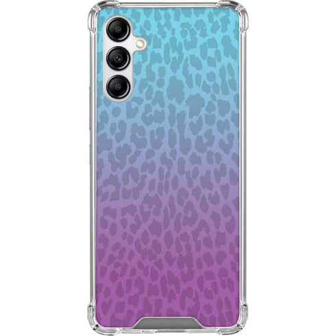 Cheetah Print Purple and Blue Gabb Phone 4 Clear Case