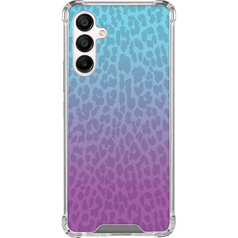 Cheetah Print Purple and Blue Galaxy A16 5G Clear Case