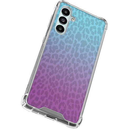 Cheetah Print Purple and Blue Galaxy A16 5G Clear Case