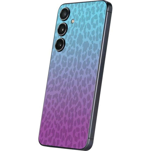 Cheetah Print Purple and Blue Galaxy A16 5G Skin