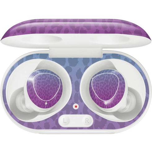Cheetah Print Purple and Blue Galaxy Buds Plus Skin
