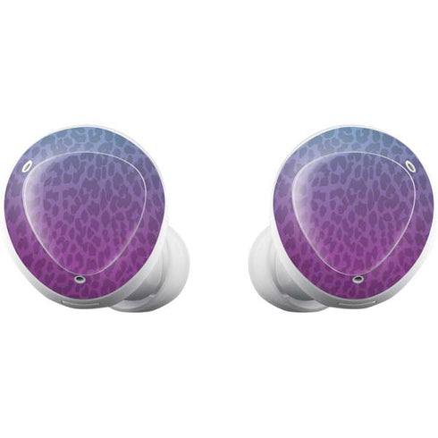 Cheetah Print Purple and Blue Galaxy Buds Plus Skin