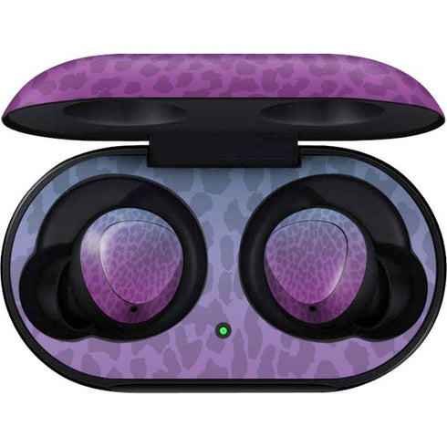 Cheetah Print Purple and Blue Galaxy Buds Skin