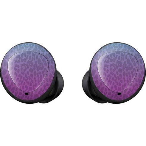 Cheetah Print Purple and Blue Galaxy Buds Skin