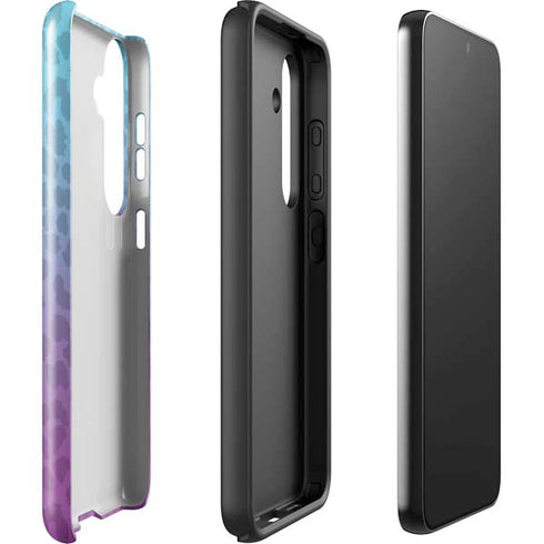 Cheetah Print Purple and Blue Galaxy S25 Impact Case