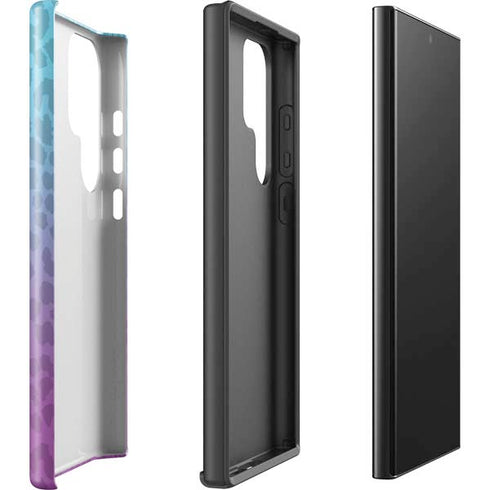 Cheetah Print Purple and Blue Galaxy S25 Ultra Impact Case