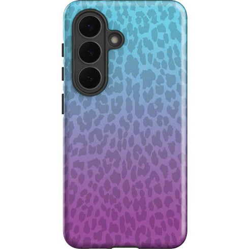 Cheetah Print Purple and Blue Galaxy S26 Plus Impact Case
