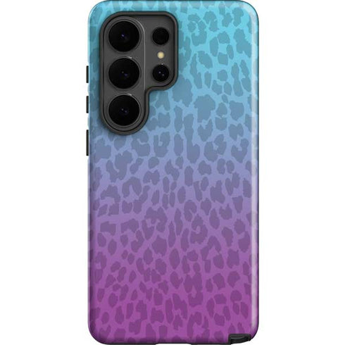 Cheetah Print Purple and Blue Galaxy S26 Ultra Impact Case