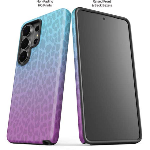 Cheetah Print Purple and Blue Galaxy S26 Ultra Impact Case
