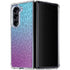 Cheetah Print Purple and Blue Galaxy Z Fold5 5G Clear Case