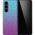 Cheetah Print Purple and Blue Galaxy Z Fold5 5G Skin