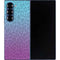 Cheetah Print Purple and Blue Galaxy Z Fold6 Skin