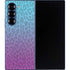Cheetah Print Purple and Blue Galaxy Z Fold6 Skin