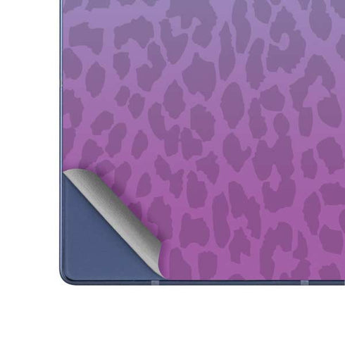 Cheetah Print Purple and Blue Galaxy Z Fold6 Skin