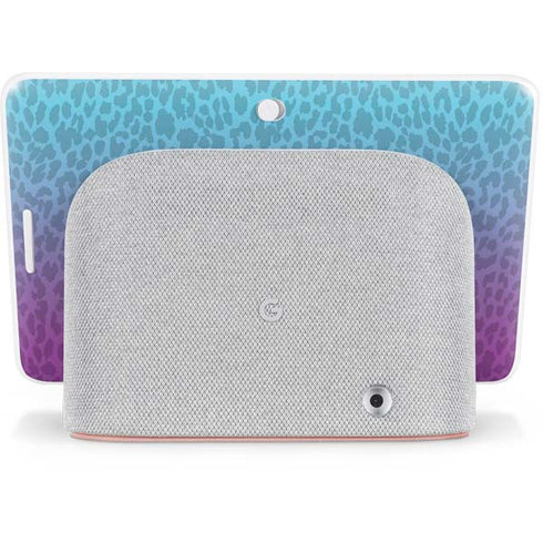 Cheetah Print Purple and Blue Google Home Hub Skin