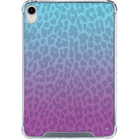 Cheetah Print Purple and Blue iPad 11th Gen (2025) Clear Case
