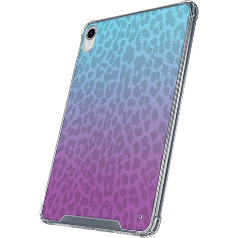 Cheetah Print Purple and Blue iPad 11th Gen (2025) Clear Case