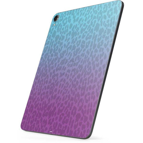 Cheetah Print Purple and Blue Apple iPad Pro Skin