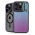 Cheetah Print Purple and Blue iPhone 14 Pro Max Kickstand Case