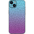 Cheetah Print Purple and Blue iPhone 15 Skin
