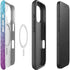 Cheetah Print Purple and Blue iPhone 16 Magsafe Impact Case