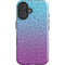Cheetah Print Purple and Blue iPhone 16 Plus Impact Case