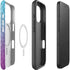 Cheetah Print Purple and Blue iPhone 16 Pro Max Magsafe Impact Case