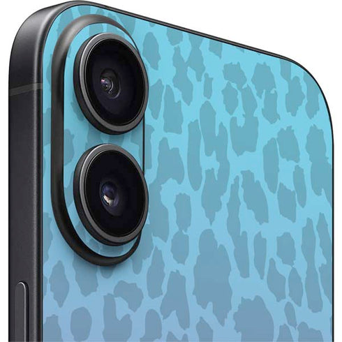 Cheetah Print Purple and Blue iPhone 16 Skin