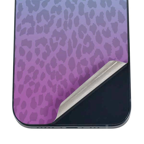 Cheetah Print Purple and Blue iPhone 16 Skin