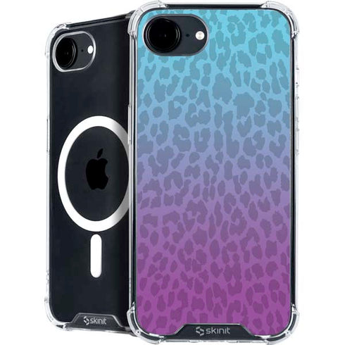 Cheetah Print Purple and Blue iPhone 16e MagSafe Case