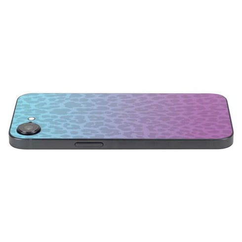 Cheetah Print Purple and Blue iPhone 16e Skin