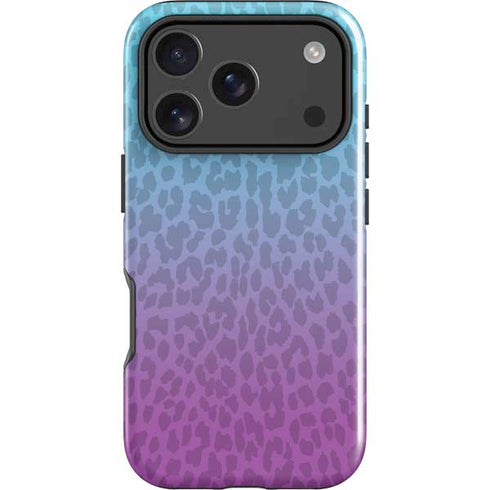 Cheetah Print Purple and Blue iPhone 18 Pro Max Impact Case