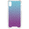 Cheetah Print Purple and Blue iPhone XS Clear Case