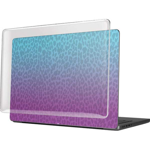 Cheetah Print Purple and Blue MacBook Pro 14in (2021-24) Case plus Skin