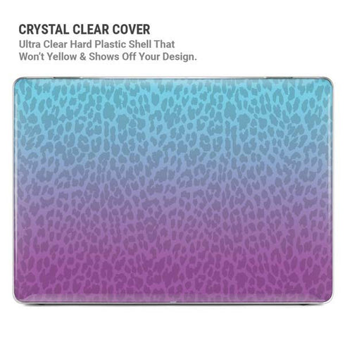 Cheetah Print Purple and Blue MacBook Pro 14in (2021-24) Case plus Skin