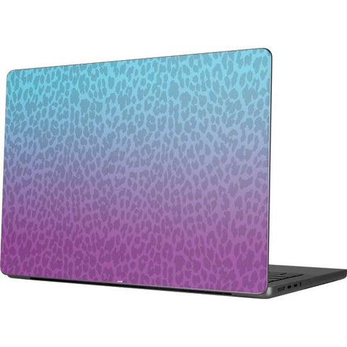 Cheetah Print Purple and Blue Apple MacBook Pro 14-inch Skin