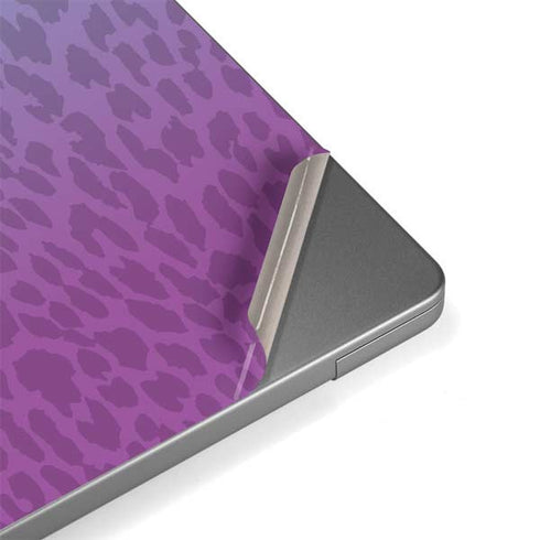 Cheetah Print Purple and Blue Apple MacBook Pro 14-inch Skin