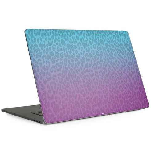 Cheetah Print Purple and Blue MacBook Skins