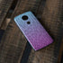Cheetah Print Purple and Blue Moto E5 Plus Skin