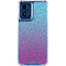 Cheetah Print Purple and Blue Moto G Play 4G (2024) Clear Case