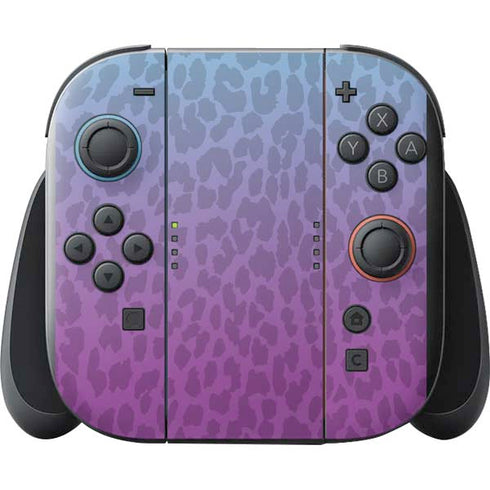 Cheetah Print Purple and Blue Nintendo Switch 2 (2025) with Joy-Con Skin