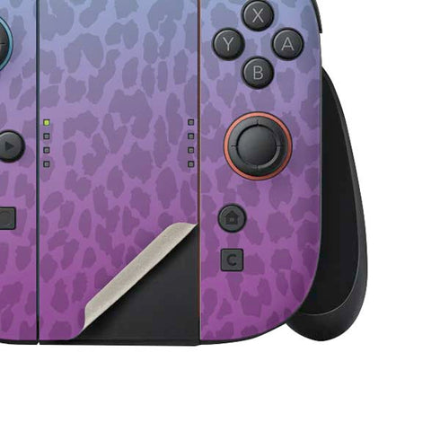Cheetah Print Purple and Blue Nintendo Switch 2 (2025) Joy-Con Controller Skin