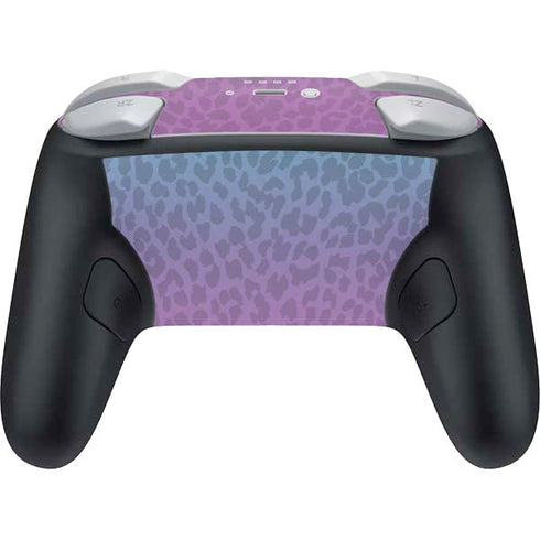 Cheetah Print Purple and Blue Nintendo Switch 2 (2025) Pro Controller Skin