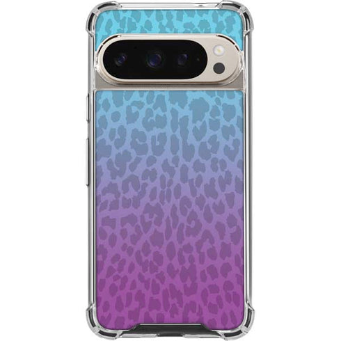 Cheetah Print Purple and Blue Pixel 9 Pro XL Clear Case