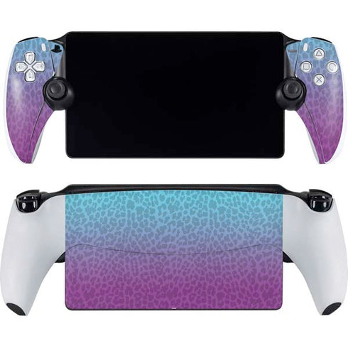 Cheetah Print Purple and Blue PlayStation Portal Remote Player Skin