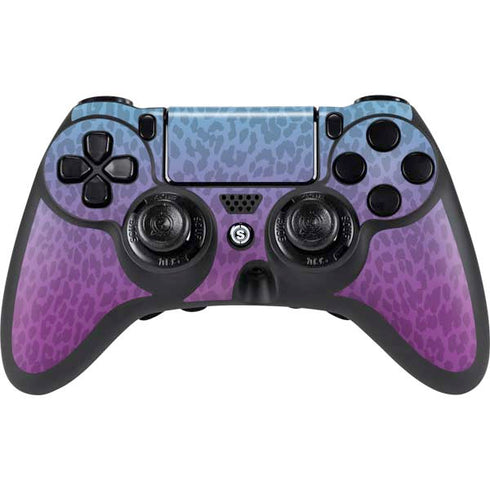 Cheetah Print Purple and Blue PlayStation PS4 Skins